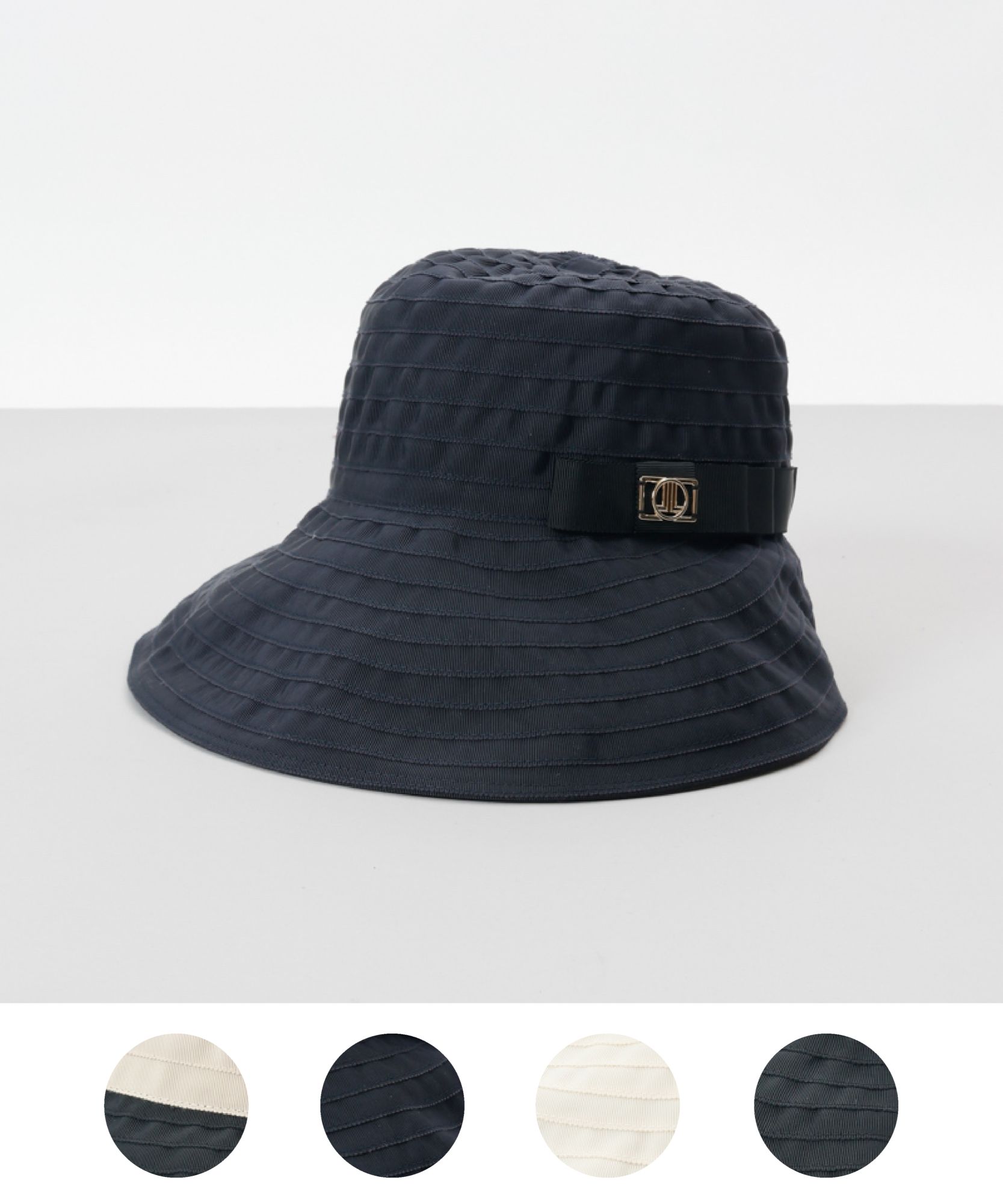 【 LANVIN en Bleu （ランバン オン ブルー）】グログランブレードジョッキーキャップ