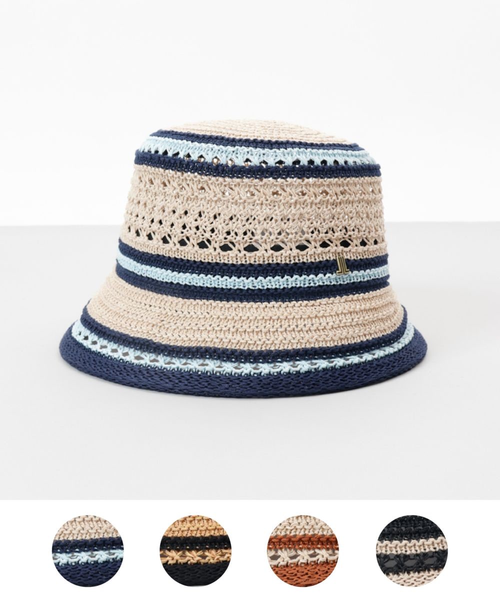 【 LANVIN en Bleu （ランバン オン ブルー）】天然風サーモバケットハット