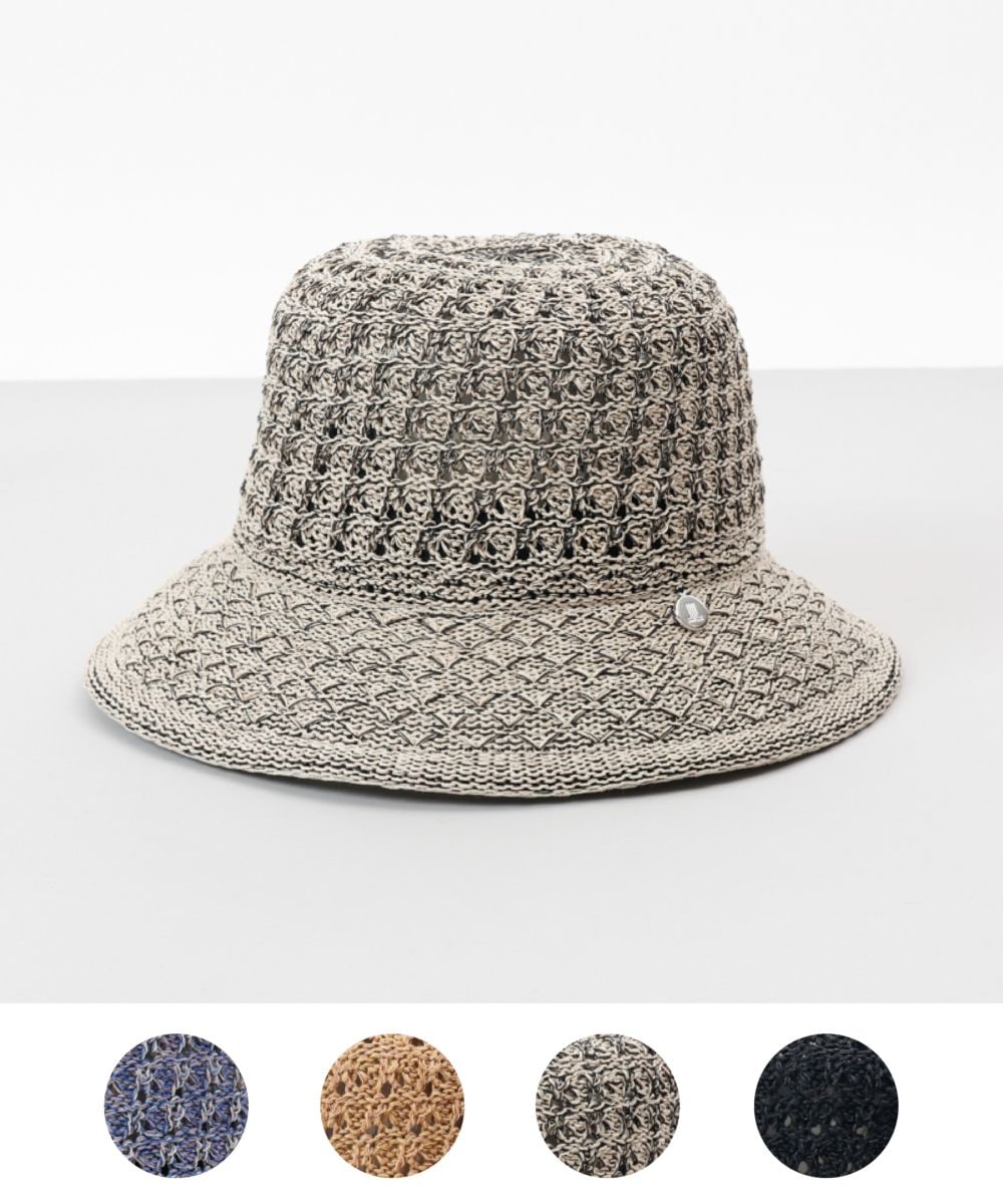 【 LANVIN en Bleu （ランバン オン ブルー）】天然風サーモクロッシェハット