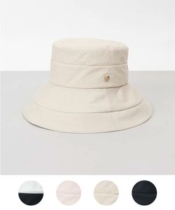 【 LANVIN COLLECTION（ランバン コレクション） 】綿麻キャペリンハット