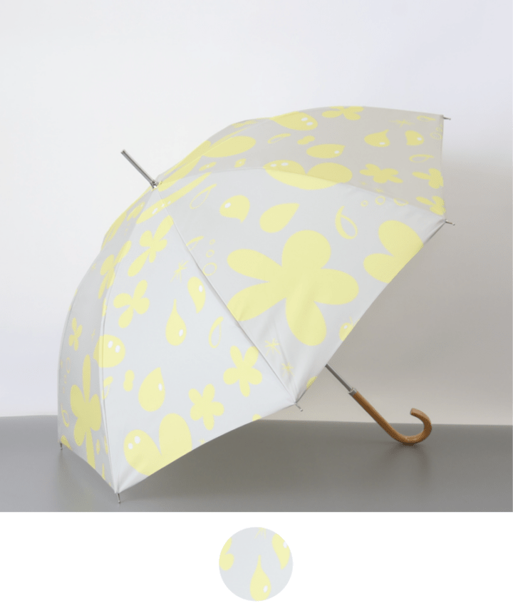 【 クリエイターズ マーケット 】 大江 由佳　lala　-lemon yellow umbrella-（雨傘）受注生産品