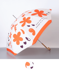 【 クリエイターズ マーケット 】 大江 由佳　lulu　-orange umbrella-（雨傘）受注生産品