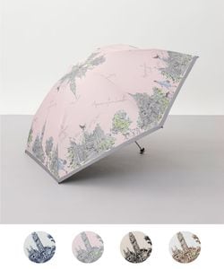 【 Aquascutum（アクアスキュータム）】ガールプリント晴雨兼用傘（折りたたみ）