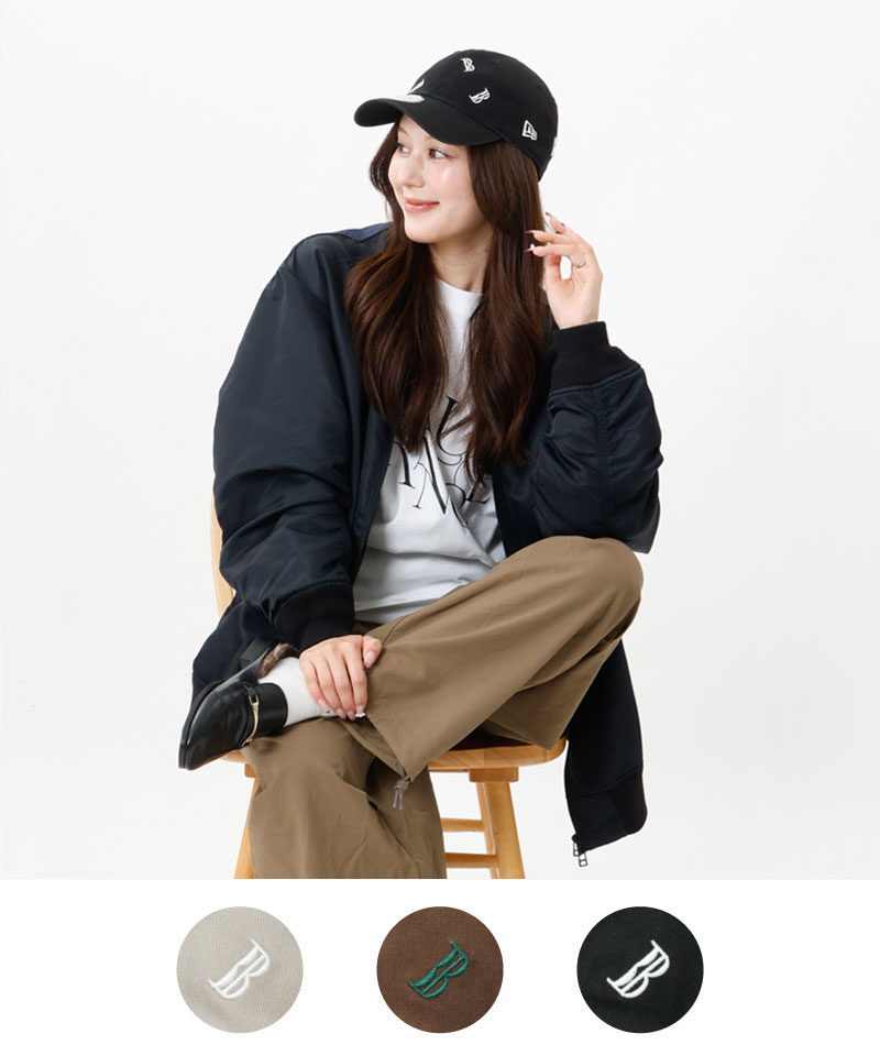 【 Beaurance （ビューランス）】NEW ERAコラボ　ランダムロゴ刺しゅう Casual Classic キャップ