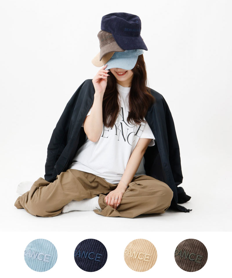 【 Beaurance （ビューランス）】NEW ERAコラボ コーデュロイ刺しゅう 9TWENTY キャップ