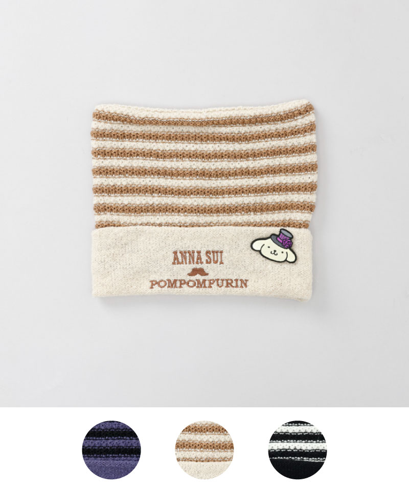 【 ANNA SUI（アナ スイ）】ANNA SUI x ポムポムプリン刺しゅうブローチ付きネコ耳ワッチ