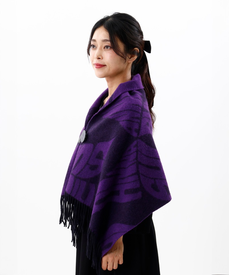 ANNA SUI（アナ スイ）】ボタン付きウールジャカード羽織り(WASH)ANNA