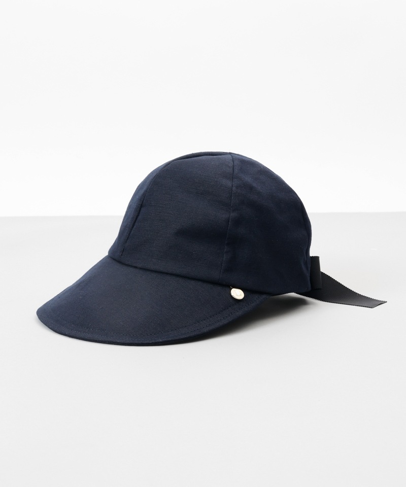 【 LANVIN en Bleu （ランバン オン ブルー）】リネンキャスケット