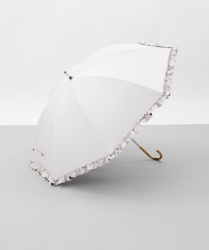dazzlin（ダズリン）】無地フリル晴雨兼用傘（長傘）アイテム別,婦人傘