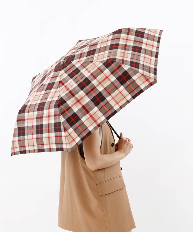 【美品】MACKINTOSH LONDON 赤 チェック柄 長傘 MACKINTOSH LONDON（マッキントッシュ ロンドン）】先染めチェック雨傘