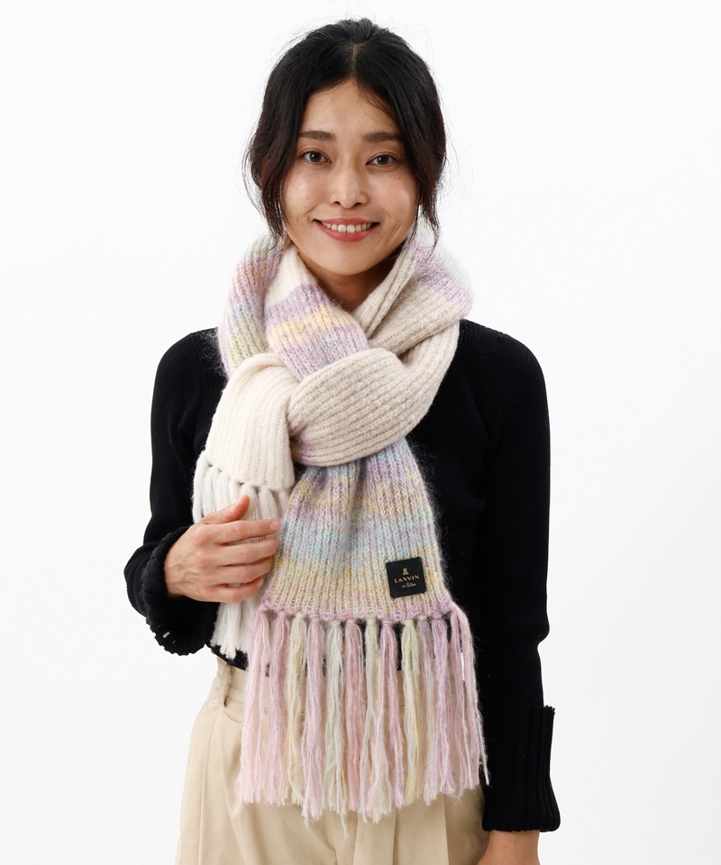 LANVIN en Bleu (ランバン オン ブルー)】モコモコロングニット LANVIN en Bleu (ランバン オン ブルー)】モコモコロングニット