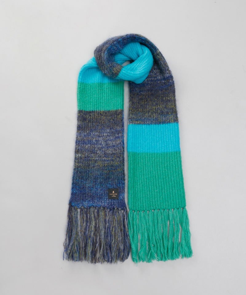 バニラ❣️ ランバン✨ニットコート　 毛100 暖かい　バイカラー ランバン✨ニットコート 毛100 暖かい バイカラー LANVIN en Bleu