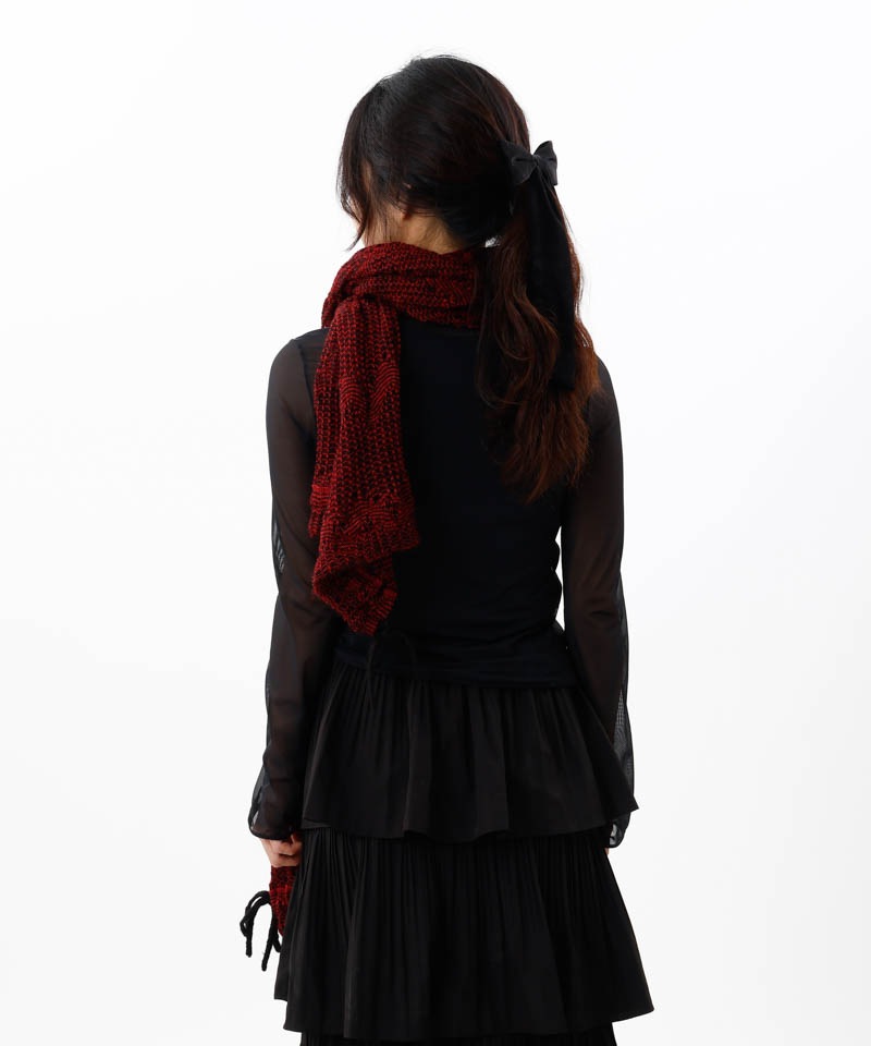 ANNA SUI（アナ スイ）】リボン付きセミストール(WASH)ALL｜オーロラ