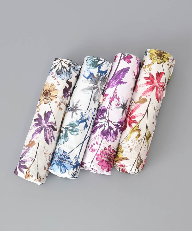 【 JILL STUART（ジル スチュアート）】ボタニカル押し花オールシーズン傘（折りたたみ傘）