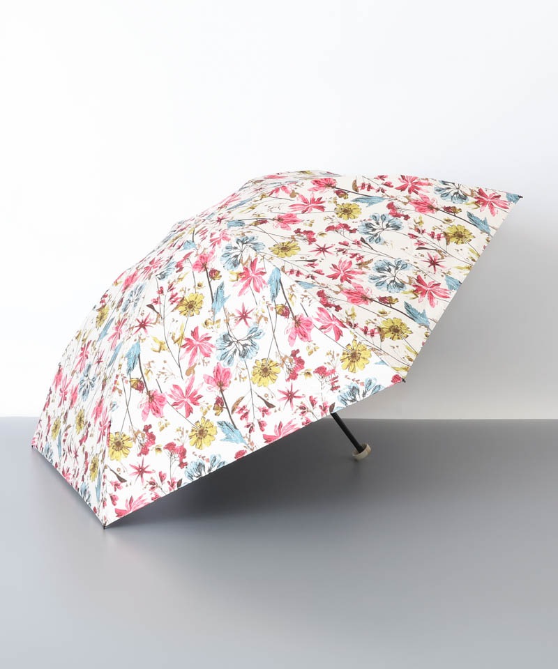 【 JILL STUART（ジル スチュアート）】ボタニカル押し花オールシーズン傘（折りたたみ傘）