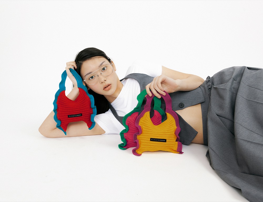 PLEATS MAMA(プリーツママ)】RUFFLE MINI TOTE BAG ラッフル