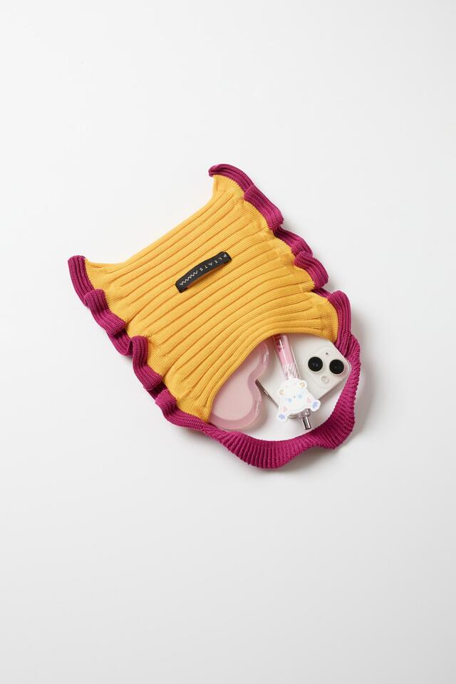 【PLEATS MAMA(プリーツママ)】RUFFLE MINI TOTE BAG ラッフルミニトートバッグ