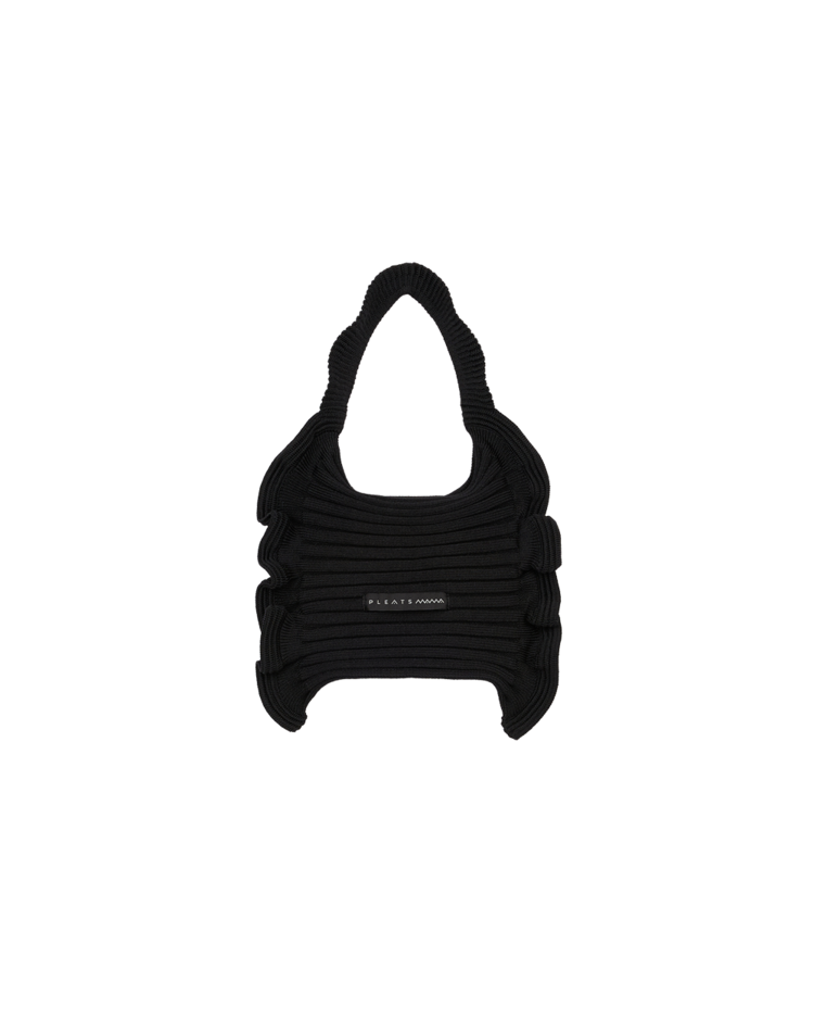 PLEATS MAMA 正規品関税込み RUFFLE MINI TOTE BAG BLACK PLEATS MAMA(プリーツママ)】RUFFLE MINI TOTE BAG ラッフル