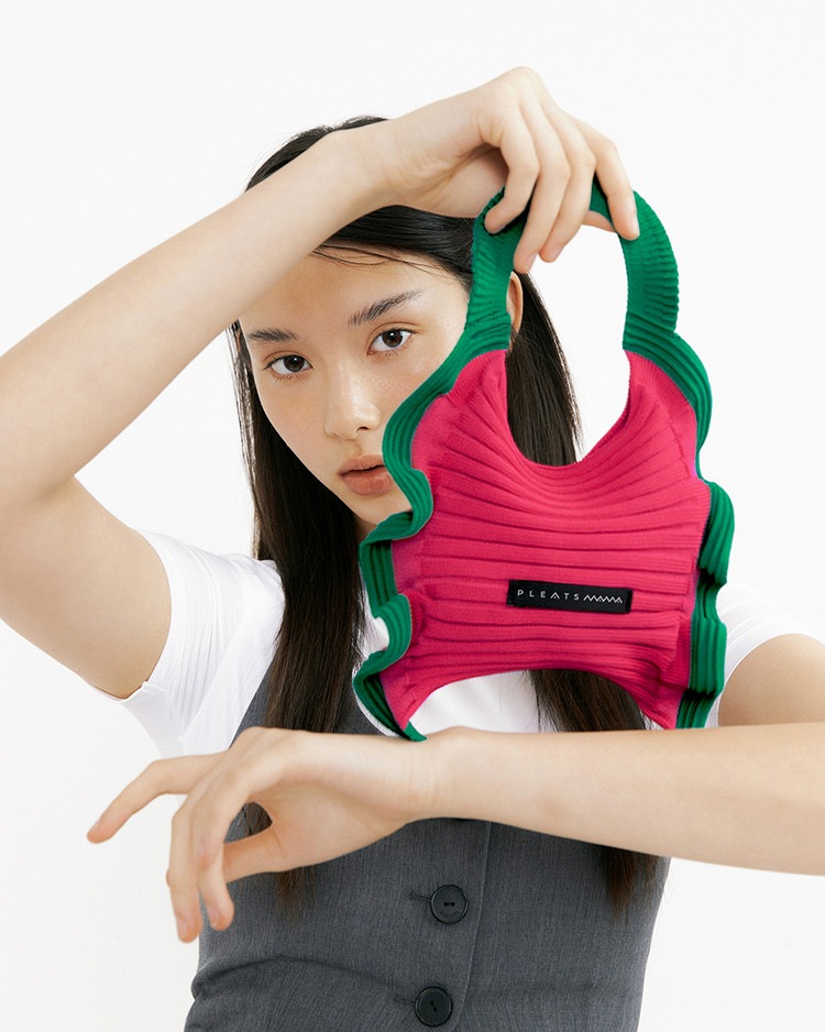 PLEATS MAMA(プリーツママ)】RUFFLE MINI TOTE BAG ラッフル
