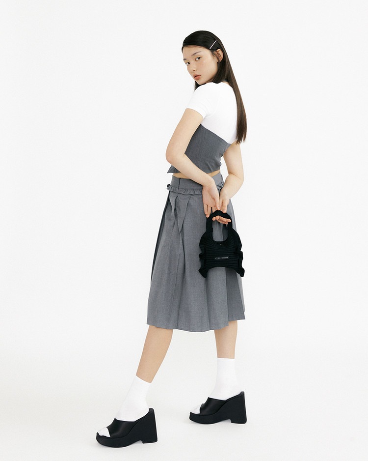 PLEATS MAMA ♥ Ruffle mini tote bag /追跡付 PLEATS MAMA(プリーツママ)】RUFFLE MINI TOTE BAG ラッフル