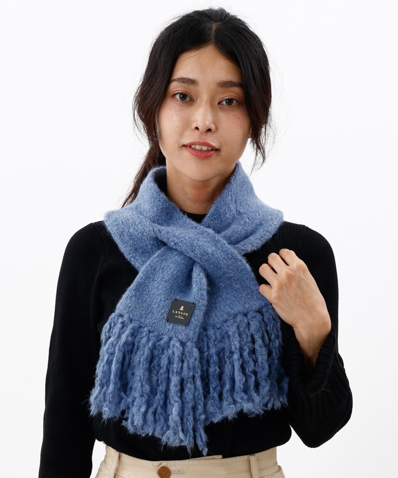 LANVIN en Bleu （ランバン オン ブルー）】モコモコ差込みマフラー