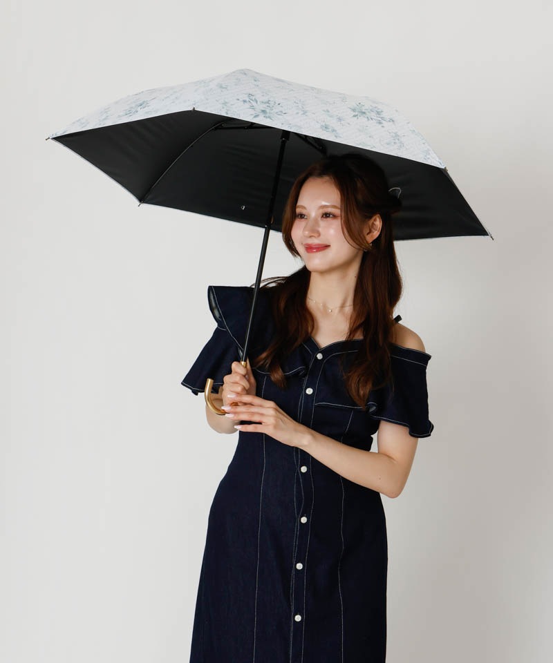 １５個BLOOM II 折りたたみ防災　　２０個　圧縮セット女性用 dazzlin（ダズリン）】フラワープリント晴雨兼用傘（折りたたみ