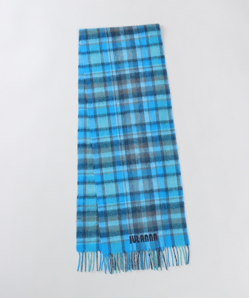ANNA SUI（アナ スイ）】ウールチェックマフラー(WASH)ALL｜オーロラ