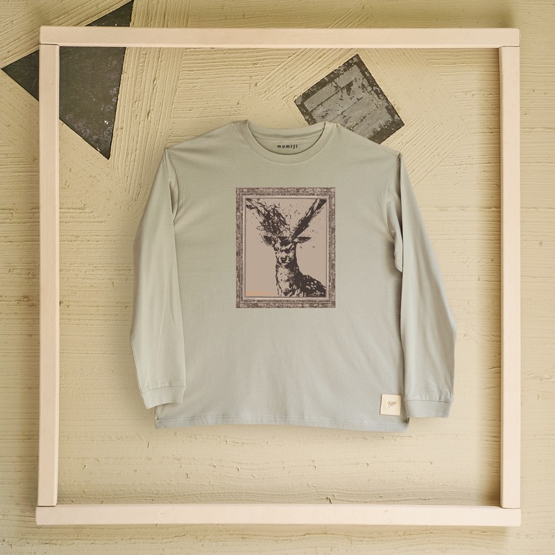 【 momiji 】 Long sleeve T the Art -牡鹿-