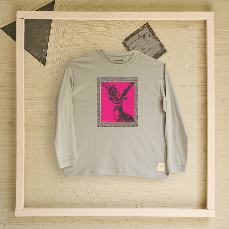 【 momiji 】 Long sleeve T the Art -牡鹿-