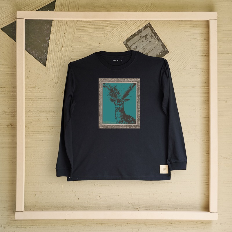 【 momiji 】 Long sleeve T the Art -牡鹿-
