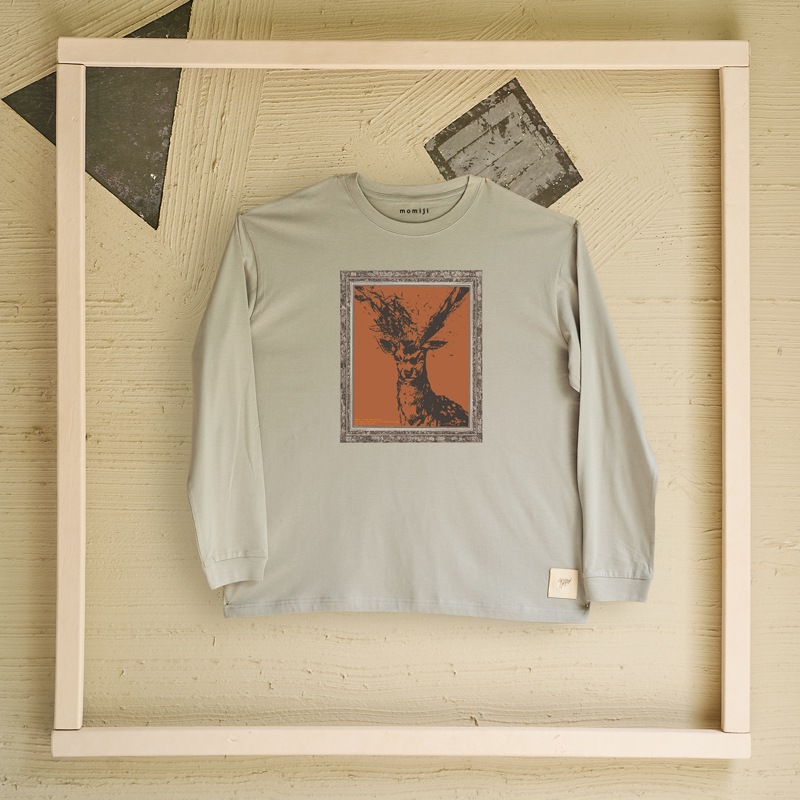 【 momiji 】 Long sleeve T the Art -牡鹿-