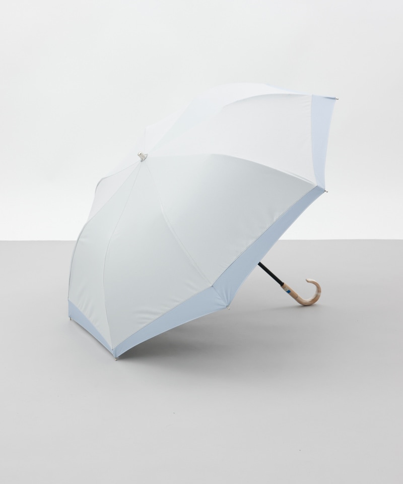 【 BLAO（ブラオ）】サマーシールド　変形切継ぎ晴雨兼用傘(折りたたみ)