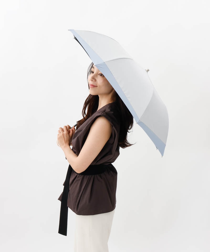 【 BLAO（ブラオ）】サマーシールド　変形切継ぎ晴雨兼用傘(折りたたみ)