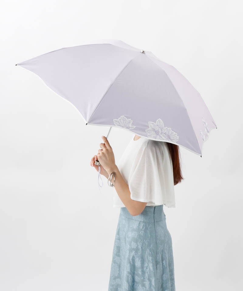 NINA RICCI（ニナリッチ）】アップリケ刺しゅう/パイピング晴雨兼用