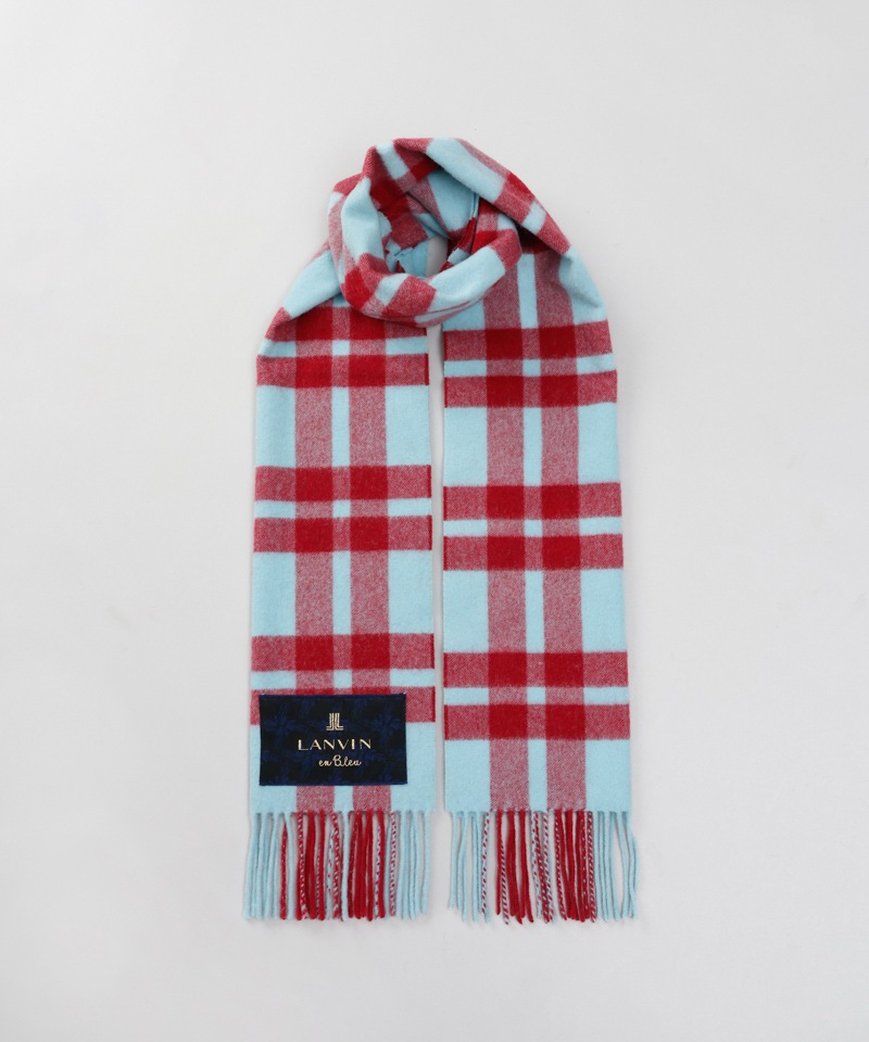 LANVIN COLLECTION カシミヤマフラー チェック柄 LANVIN COLLECTION ランバン コレクション カシミヤ チェック