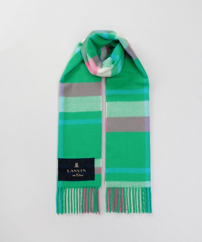 LANVIN en Bleu （ランバン オン ブルー）】ウールチェックマフラー