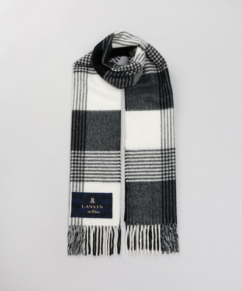 LANVIN COLLECTION カシミヤマフラー チェック柄 楽天市場】LANVIN COLLECTION ランバン コレクション 千鳥格子柄