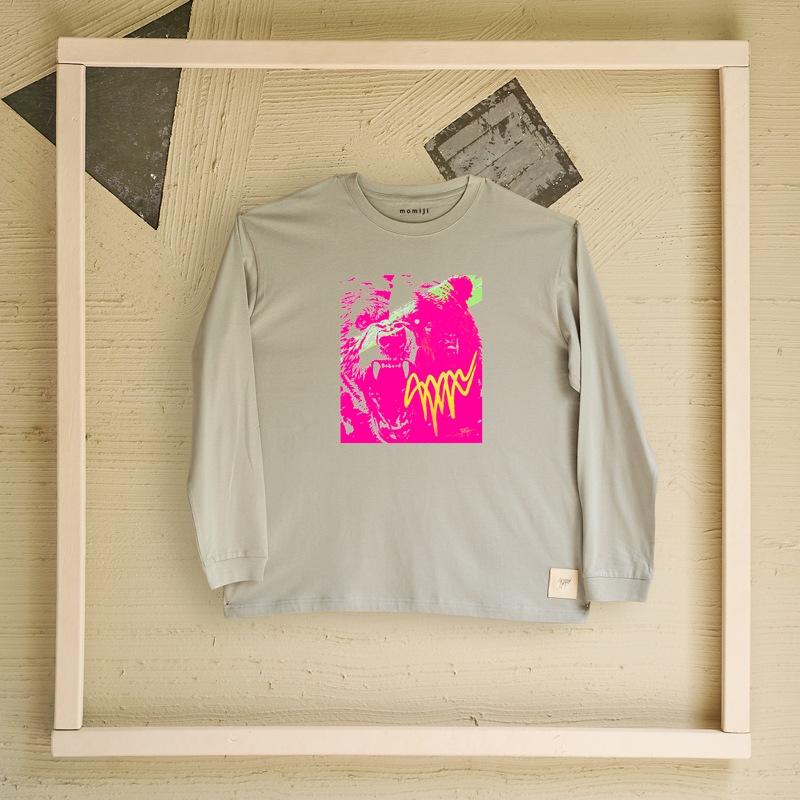 【 momiji 】 Long sleeve T the Art -ツキノワグマ-