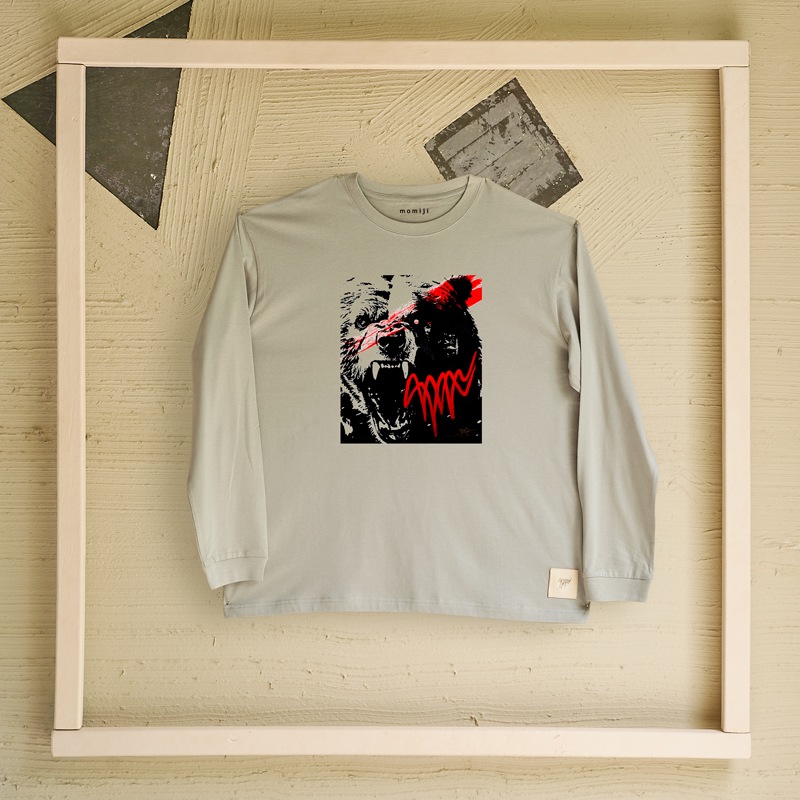 【 momiji 】 Long sleeve T the Art -ツキノワグマ-