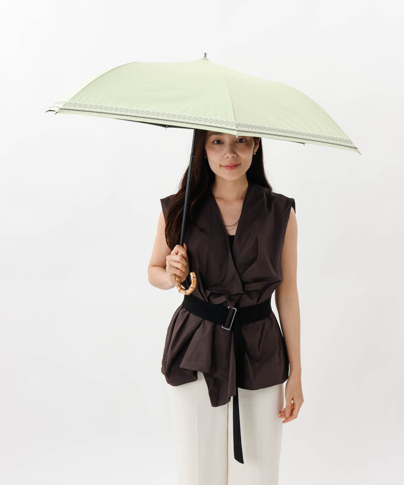 【 BLAO（ブラオ）】サマーシールド　刺しゅう晴雨兼用傘(折りたたみ傘)