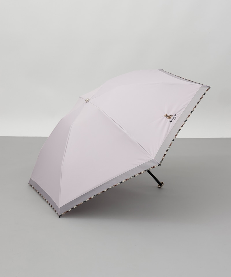 【 Aquascutum 晴雨兼用折りたたみパラソル Aquascutum（アクアスキュータム）】ベア/ドッグ刺しゅう