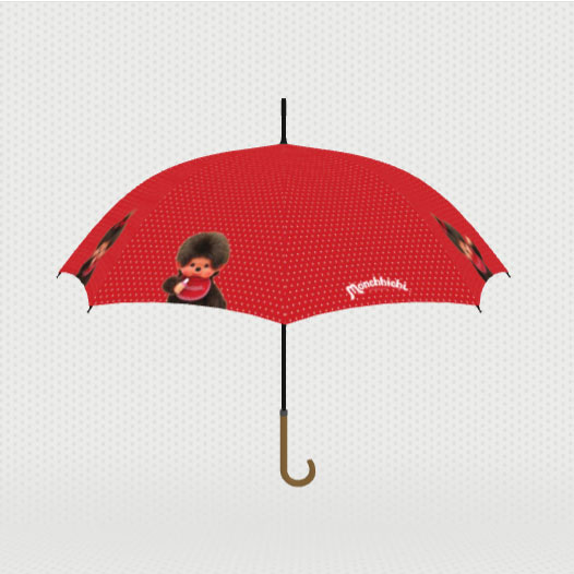 モンチッチ】 レトロフォトドットプリント雨傘(長傘) 当ストア限定