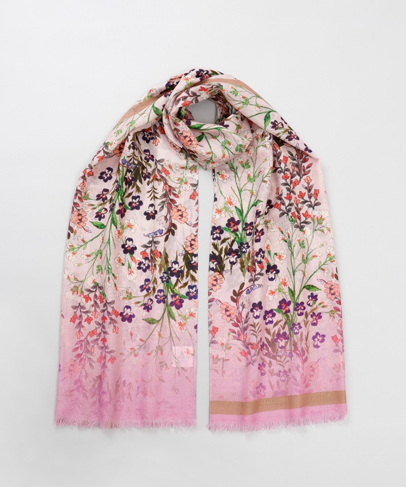 LANVIN en Bleu （ランバン オン ブルー）】ウールプリントストール