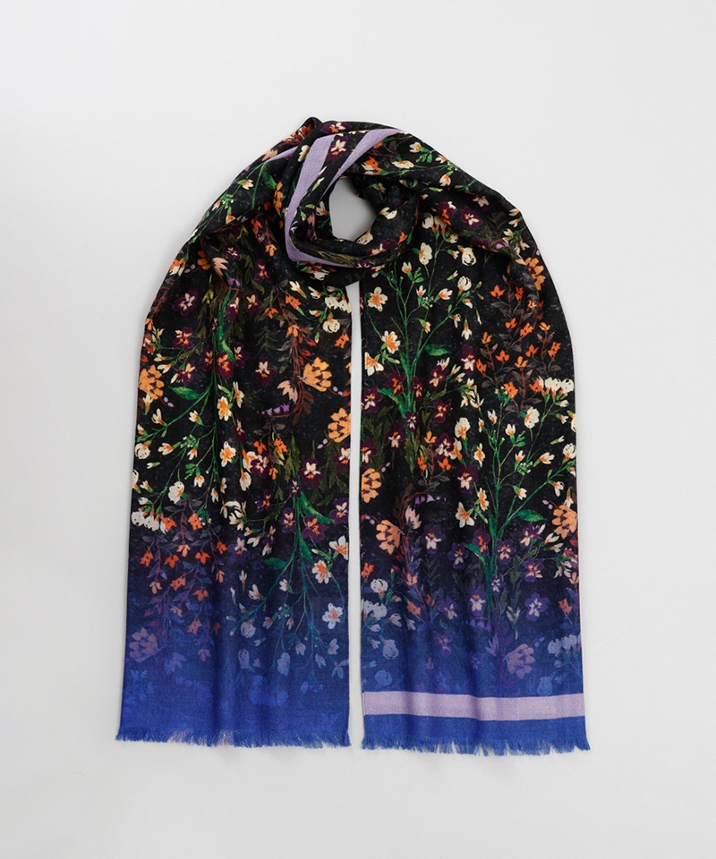 LANVIN en Bleu （ランバン オン ブルー）】ウールプリントストール