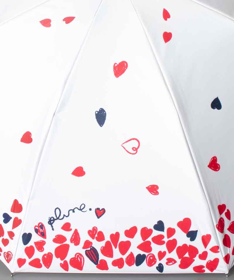 【 クリエイターズ コラボ × Plune.  】 手描きハート（晴雨兼用傘） 受注生産品