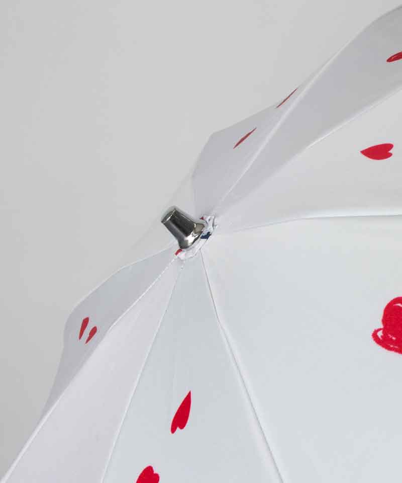 【 クリエイターズ コラボ × Plune.  】 手描きハート（晴雨兼用傘） 受注生産品