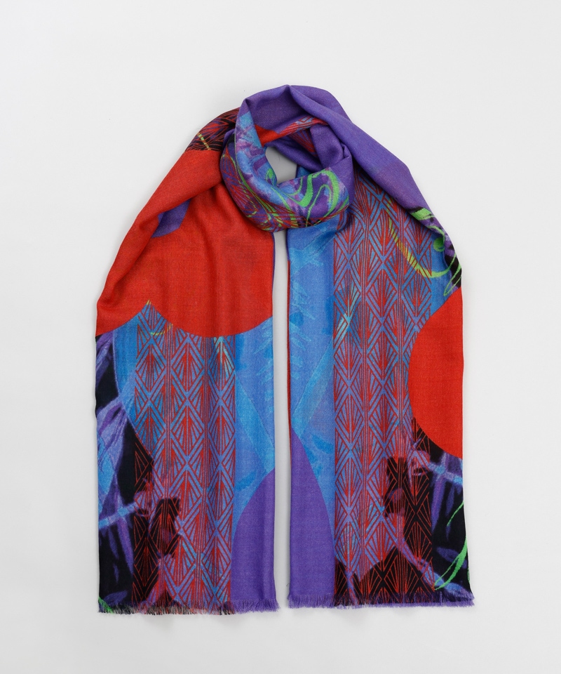 LANVIN en Bleu (ランバン オン ブルー)】ウールプリント LANVIN en Bleu (ランバン オン ブルー)】ウールプリント