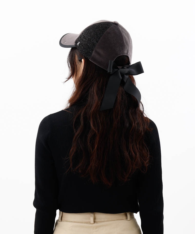 LANVIN en Bleu （ランバン オン ブルー）】ベロアリボンキャップ