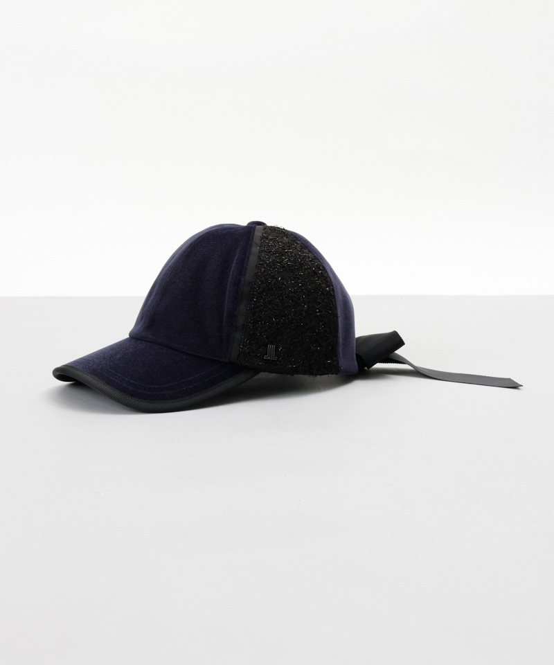 ランバン オン ブルー（LANVIN en Bleu）/【 LANVIN en Bleu 】ベロアリボンキャップ LANVIN en Bleu （ランバン オン ブルー）】ベロアリボンキャップ