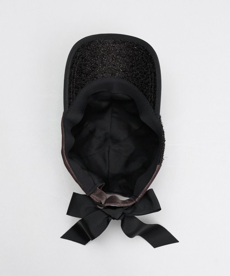 LANVIN en Bleu （ランバン オン ブルー）】ベロアリボンキャップ